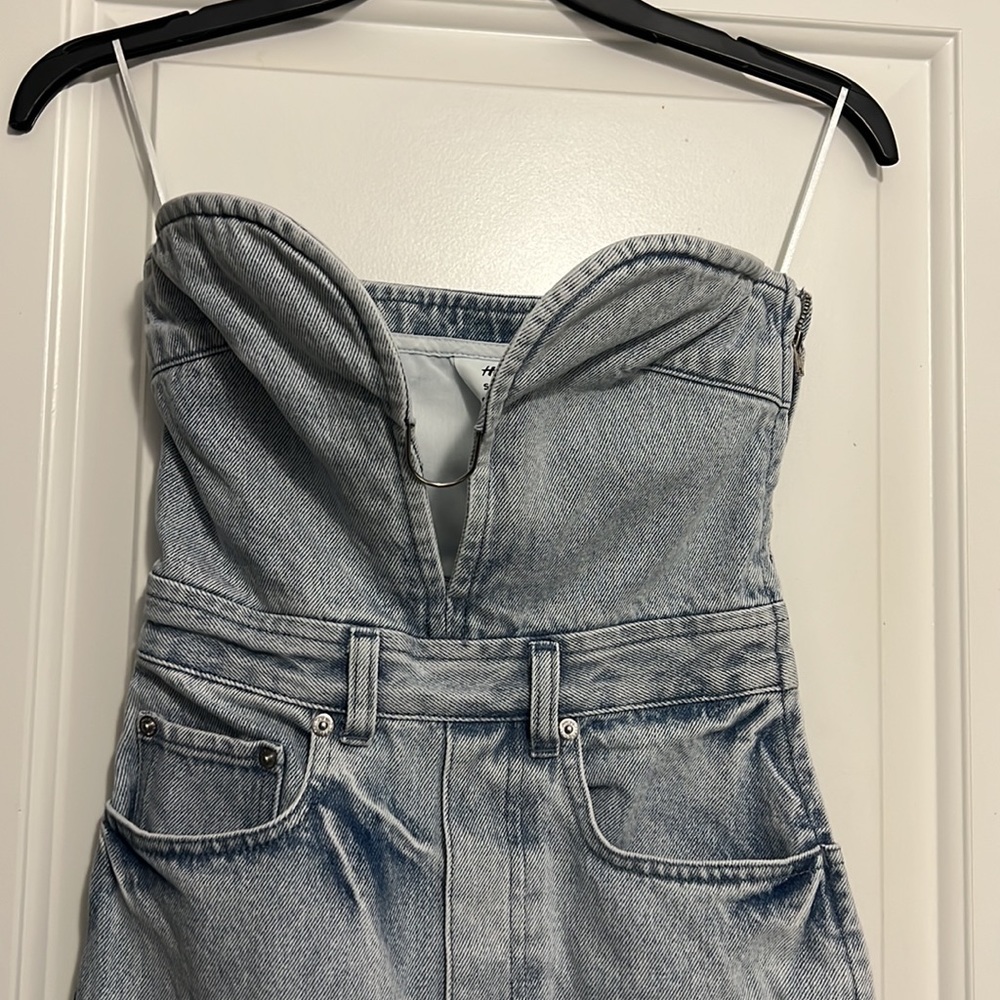 Denim bandeau dress xxs - Picture 6 of 7